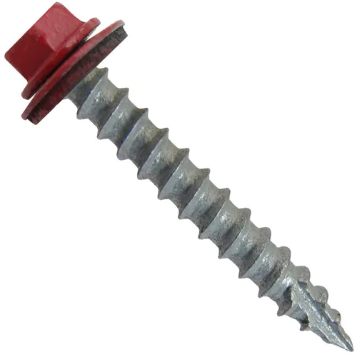 Miniatura 19 de Tornillos de metal para techos n.º 14 x 1-1/2 pulgadas, cabeza hexagonal de arandela de piel de buque Tornillo de techo de chapa metálica. Buckskin