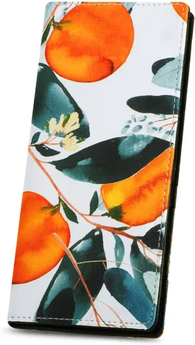 Miniatura 186 de HUA ANGEL Billetera para mujer, ultra delgada y delgada, con bloqueo RFID, tarjetero de crédito, doble embrague, carteras largas, regalo para A-ámbar