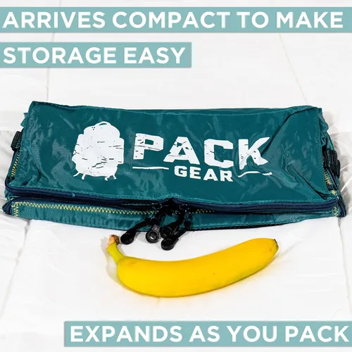 Miniatura 8 de Pack Gear Organizador colgante de maleta, cubos de embalaje plegables esenciales de viaje, paquete grande o equipaje de mano, organizador de estante