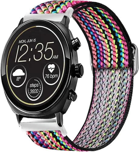 Miniatura 14 de Lamshaw Correa de repuesto ajustable de nailon elástico de liberación rápida de 0.86 pulgadas, accesorios compatibles con reloj inteligente Citizen