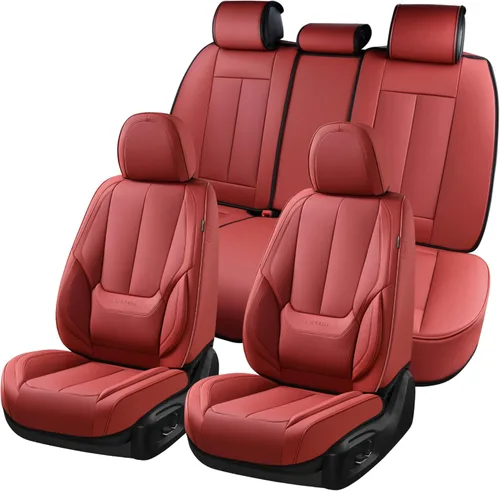 Miniatura 16 de Coverado Juego completo de fundas de asiento de automóvil, fundas de asiento para automóviles, fundas de asiento de coche beige para asientos