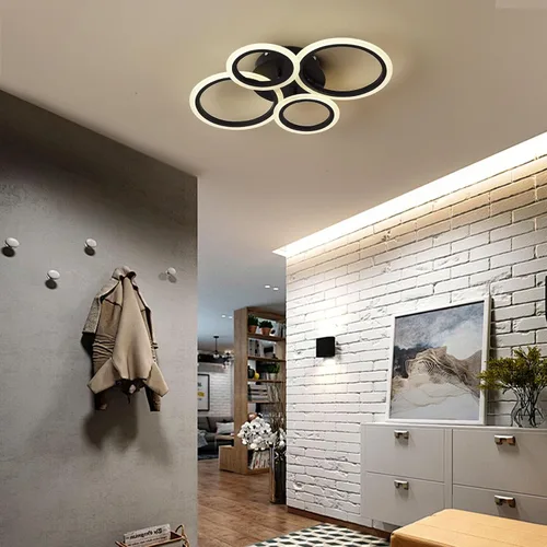 Miniatura 7 de Moderna lámpara LED de techo de 22 pulgadas, 36 W, 3000 lúmenes, 3000 – 6500 K, regulable con control remoto, lámpara de techo empotrada para Negro