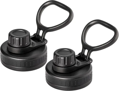 Replacement Spout Lid for Hydro Flask Wide Mouth Bottles (12/16/18/22/32/40/64oz) – 2.28" Leak-Proof Sports Cap Accessory, Secure Fit Negro paquete