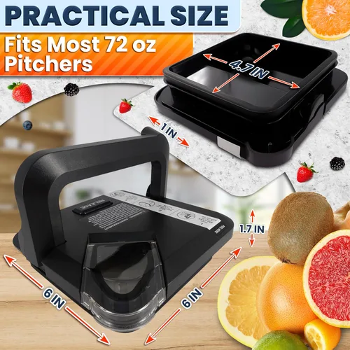 Miniatura 2 de Tapa de repuesto para licuadora Ninja, solo se adapta a la nueva jarra de extensión de llanta, compatible con los modelos BL770 BL770W BL771 BL771C