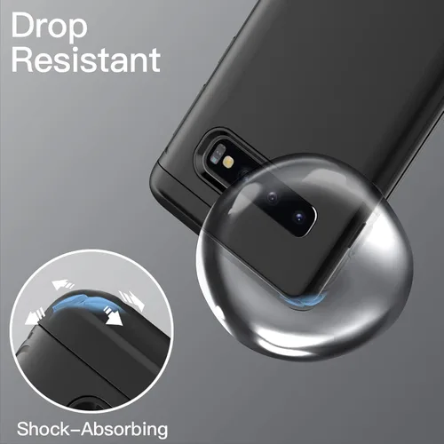 Miniatura 5 de JETech Funda resistente a prueba de golpes para Samsung Galaxy S10, funda protectora resistente de doble capa con absorción de golpes (negro)