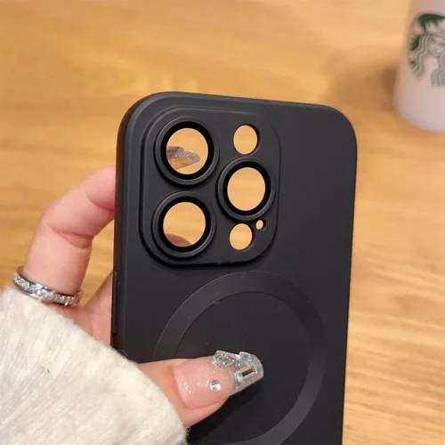 Miniatura 6 de Funda magnética para iPhone 11, funda de goma de silicona con protector completo de lente de cámara, duradera, delgada, a prueba de golpes, linda