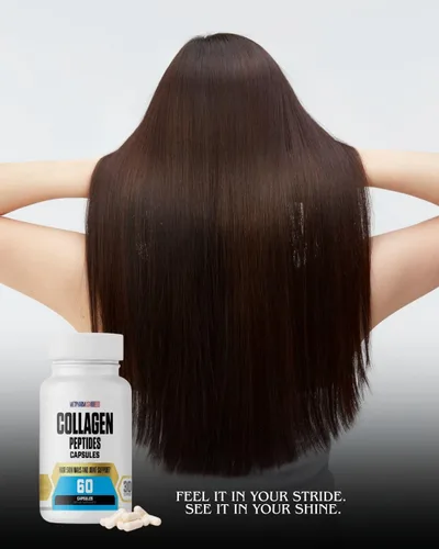 Miniatura 5 de Cápsulas de péptidos de colágeno, 1000 mg, piel y cabello, uñas y soporte articular, 30 porciones