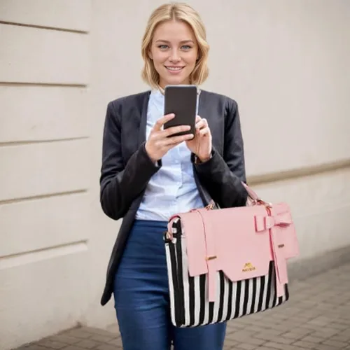 Miniatura 10 de MATEIN Bolsa para laptop para mujeres, maletín delgado de 15.6 pulgadas para computadora, funda, bolsa ligera linda y femenina de mensajero
