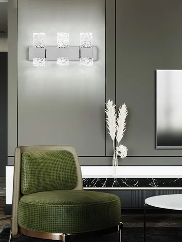 Miniatura 5 de Moderna lámpara LED para tocador de baño, acero inoxidable cromado, 3 lámparas de pared para iluminación de baño, Fuxture sobre espejo, 21.5