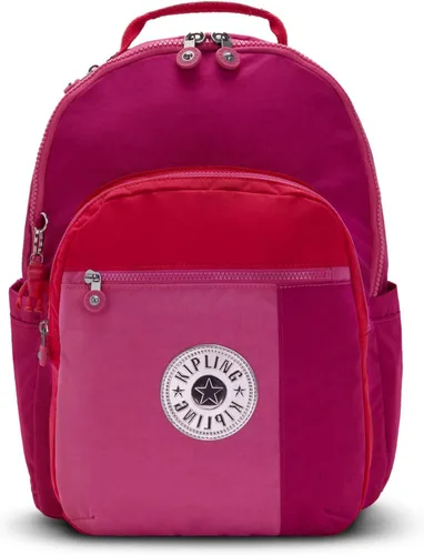 Miniatura 64 de Kipling Seoul - Mochila grande metálica para portátil de 15 pulgadas, Agua (Aqua Flowers)