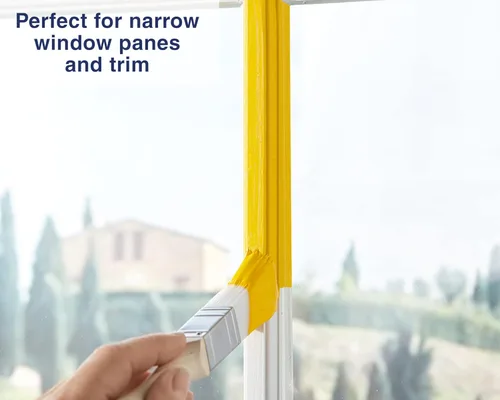 Miniatura 3 de Zibra Pincel cuadrado para pintar murales, detalles, bordes estrechos y ventanas, 1 pulgada, pincel de artista
