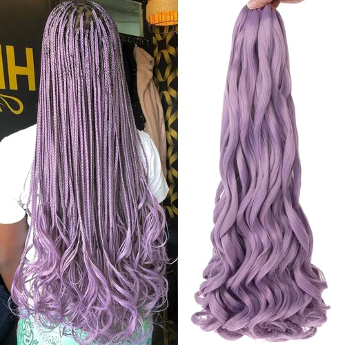 Miniatura 61 de Unionbeauty - Cabello rizado francés trenzado de 10 pulgadas, trenzas rizadas estilo Bob francés, cabello de ganchillo, 8 paquetes de trenzas