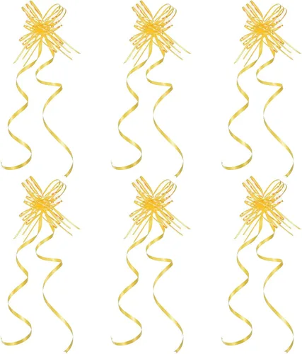 Miniatura 8 de PATIKIL Lazos de gasa de 2.4 pulgadas, paquete de 40 lazos de cuerda para envolver regalos, corbatín decorativo para bodas, fiestas, cumpleaños
