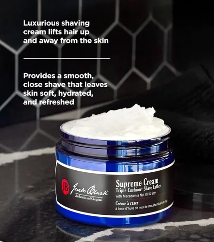 Miniatura 3 de Jack Black Supreme Cream Triple Cushion - Crema de afeitar para hombre, crema de afeitar para hombres, crema de afeitar para hombres, crema
