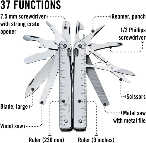Miniatura 4 de Victorinox Swiss Tool X Plus Ratchet - Navaja Suiza, multiherramienta de 35 funciones de fabricación suiza con alicates de punta de aguja, cortador