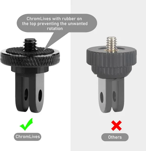 Miniatura 4 de ChromLives Soporte de trípode para cámara, adaptador de trípode de 1/4 de pulgada -20, trípode de montaje de conversión compatible con cámaras