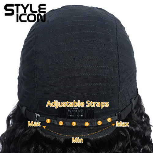 Miniatura 7 de Style Icon Pelucas de cabello humano, pelucas cortas y rizadas afro, pelucas afro esponjosas con parte en T, onda profunda, prearrancadas HD, encaje