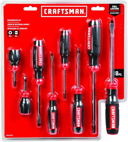 Miniatura 6 de CRAFTSMAN Juego de destornilladores, bimateriales, juego de 8 piezas (CMHT65075N), (paquete de 4)