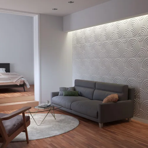 Miniatura 12 de Ekena Millwork WP20X20SPWH 19 5/8 pulgadas de ancho x 19 5/8 pulgadas de alto en espiral EnduraWall decorativo 3D Panel de pared cubre 2.67 pies