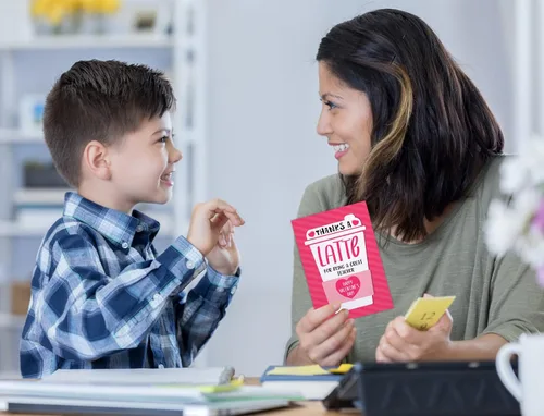 Miniatura 3 de WhatSign Tarjeta del día de San Valentín para profesores – Thank a Latte Regalos del Día de San Valentín para profesores con sobre de 4 x 6 pulgadas