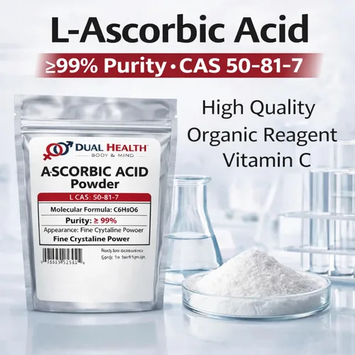 Miniatura 5 de Ácido ascórbico (17.64 oz - 1.1 libras) Polvo puro de vitamina C de alta potencia de grado alimenticio para células e inmunitarios, cristales finos