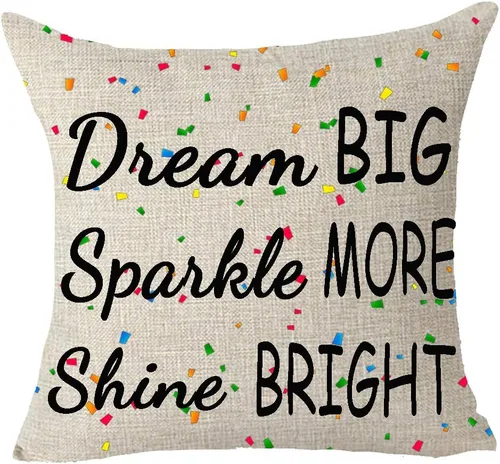 Miniatura 3 de Blessing Quote Throw Kindness Around Like Confetti Motivation Gifts Funda de cojín cuadrada decorativa Funda de cojín de algodón y lino