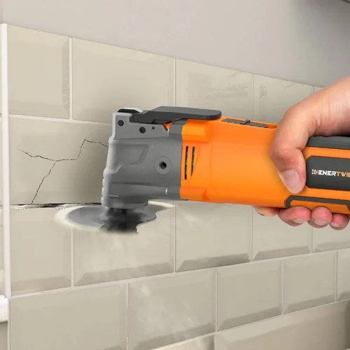 Miniatura 7 de ENERTWIST Herramienta oscilante, kit multiherramienta oscilante de 4.2 amperios con ángulo de oscilación de 5°, 6 velocidades variables, 31
