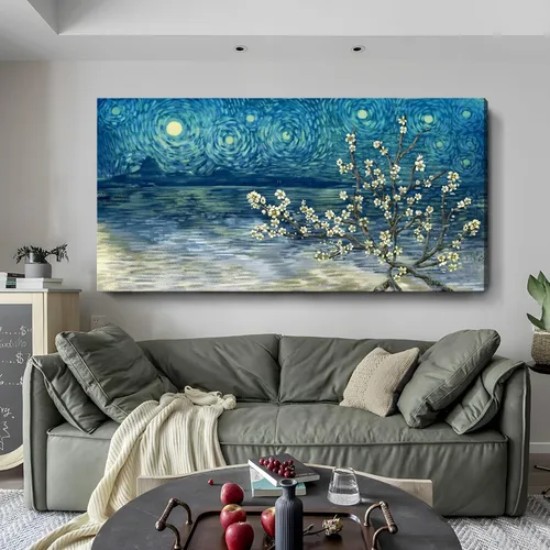 Miniatura 18 de Arte de pared para baño, decoración costera, barco náutico en la playa, lienzo con imagen de gaviota del océano, paisaje marino, arte de granja