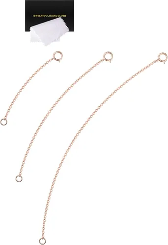Miniatura 26 de Extensores de collar para mujer, extensor de pulsera de oro, extensión de joyería de cadena dorada para tobillera para mujer, juego de 2 piezas