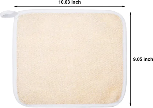 Miniatura 2 de Tatuo 5 paños exfoliantes para el rostro y el cuerpo, tejido de toalla para el baño, exfoliante, masaje, paño de baño para mujeres y hombres, 10.63