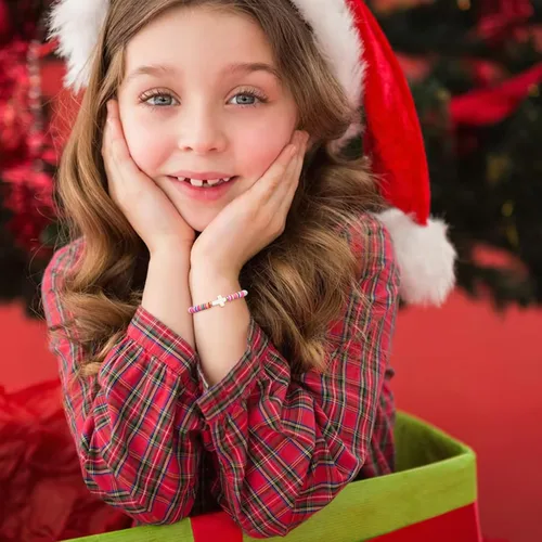Miniatura 50 de Regalos navideños para niños, niñas adolescentes, mujeres, linda pulsera de cruz para niñas, regalos de Navidad cristianos para mujeres, ideas