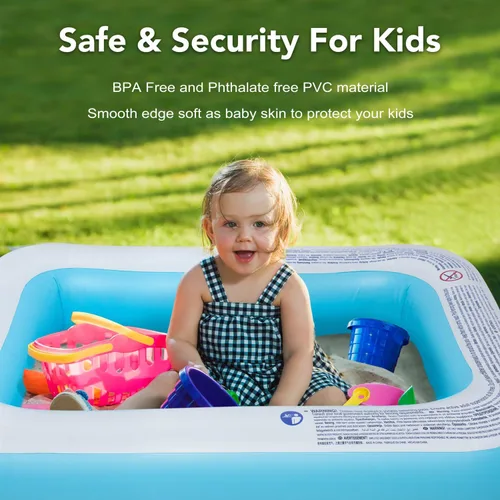 Miniatura 4 de Piscina inflable para niños, centro de natación familiar para niños, piscina de tamaño completo para niños, adultos, piscina fácil de configurar