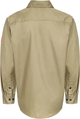 Miniatura 6 de BOCOMAL Camisas FR para hombre, resistentes al fuego, peso ligero, NFPA2112, camisa de soldadura ignífuga, acabado repelente al agua y al aceite