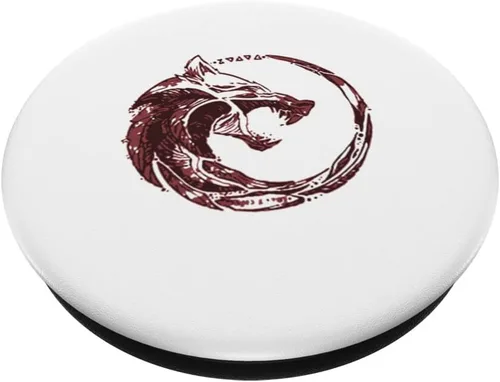 Miniatura 2 de Red Fenrir Norse Wolf Odin Nordic Valhalla Mjolnir PopSockets Swappable PopGrip