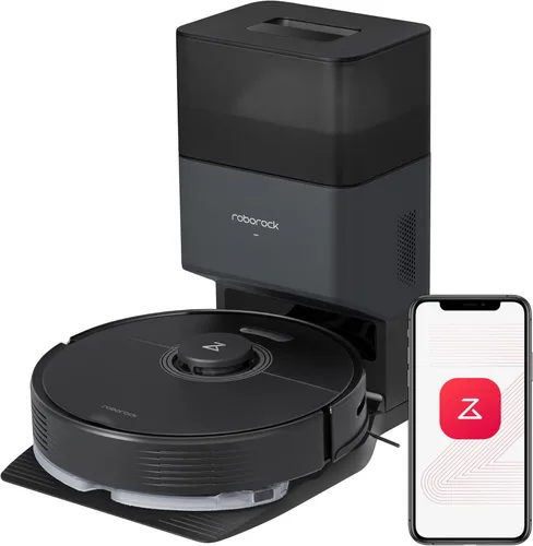 roborock Aspiradora Robot y Trapeadora Q7 Max+ con Base de Vaciado Automático Pure, Limpieza Sin Intervención Manual por hasta 7 Semanas, Trapeado