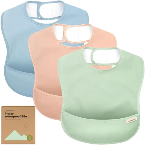 Miniatura 15 de KeaBabies Paquete de 3 baberos impermeables para comer, baberos ligeros para alimentación de niños pequeños con gran atrapador de alimentos, a