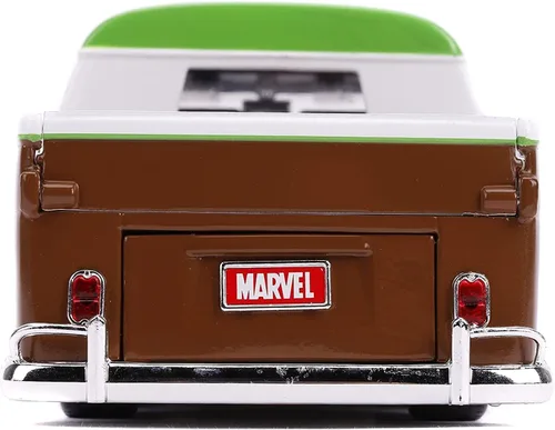 Miniatura 2 de Jada Toys Marvel Guardianes de la Galaxia Groot y 1963 Volkswagen Bus Pickup 1:24 vehículo fundido a presión con figura (31202)