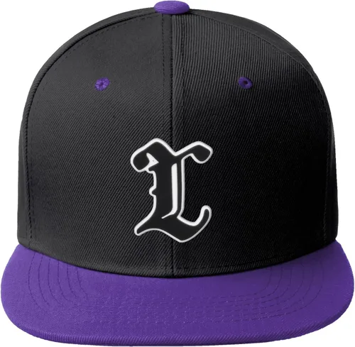 Miniatura 185 de Daxton Gorra clásica con visera de billete plano con letras del alfabeto inglés antiguo de la A a la Z