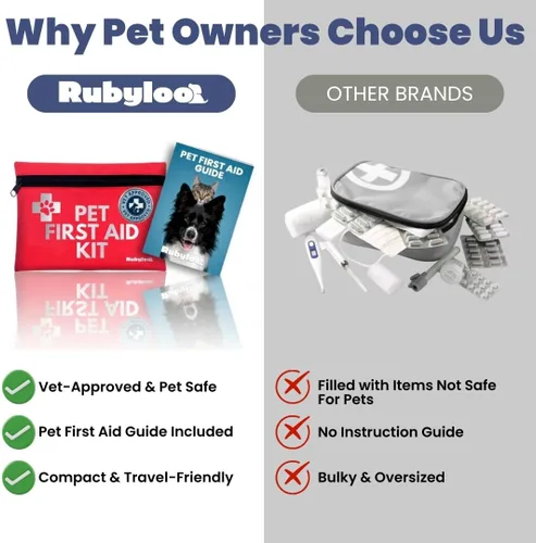 Miniatura 8 de Kit de primeros auxilios para perros para senderismo y viajes - Suministros de emergencia aprobados por veterinarios - Guía de primeros auxilios