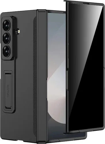 Miniatura 8 de Miimall Funda para Samsung Galaxy Z Fold 5 con protector de pantalla de privacidad, soporte ajustable integrado y protección magnética de bisagra