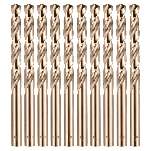 Miniatura 8 de Juego de brocas de cobalto, brocas M35 Twist HSS de vástago recto, brocas de acero de alta velocidad de 0.079 pulgadas para perforar en metal duro