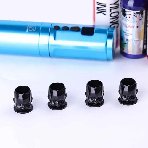Miniatura 5 de Moricher 200 PIEZAS 8 Colores Tazas Desechables de Tinta de Tatuaje de Plástico con Base - Tapas de Tinta de Tatuaje para Tatuar