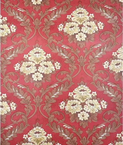 Miniatura 8 de Yifely Papel autoadhesivo para decoración de superficies de muebles florales amarillos, revestimiento de cajón, adhesivo rojo para encimera, 17.7