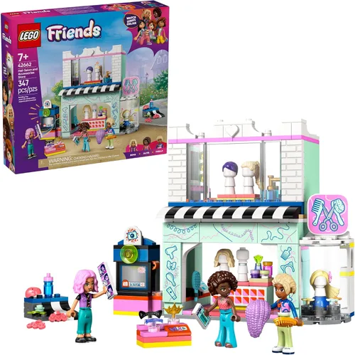 LEGO Friends Peluquería y Tienda de Accesorios - Juego de Construcción de Juguetes de Peluquería para Niñas y Niños, Edades 7+ - Idea de Regalo para