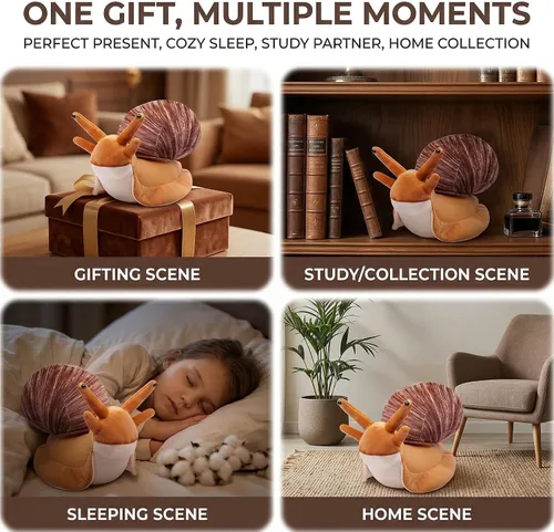 Miniatura 5 de Peluche de caracol – Juguete de peluche de caracol suave realista, 16 pulgadas, regalo realista para niños