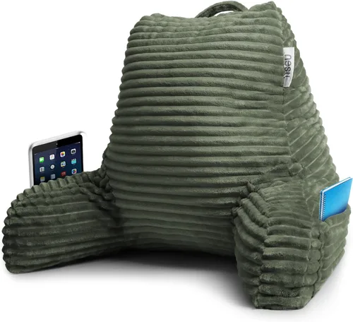 Miniatura 51 de Nestl Almohada de lectura para niños y adolescentes con espuma viscoelástica triturada, almohadas de respaldo de felpa de corte lujoso para leer
