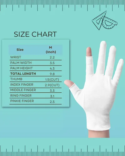 Miniatura 5 de ANSMIO 2 pares de guantes de algodón para pantalla táctil, guantes blancos para manos secas, guantes de algodón para dormir, guantes de noche