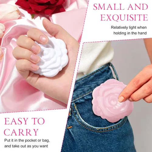 Miniatura 4 de Geelin 30 espejos compactos de rosas rosas a granel, para novia, boda, fiesta de fiesta, espejo plegable de maquillaje, bolsillo de mano para el día