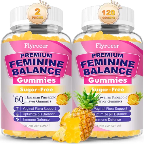 Miniatura 10 de Gomitas de equilibrio femenino para mujer, gomitas de equilibrio de pH que apoyan la flora vaginal, la salud intestinal y el sistema inmunológico