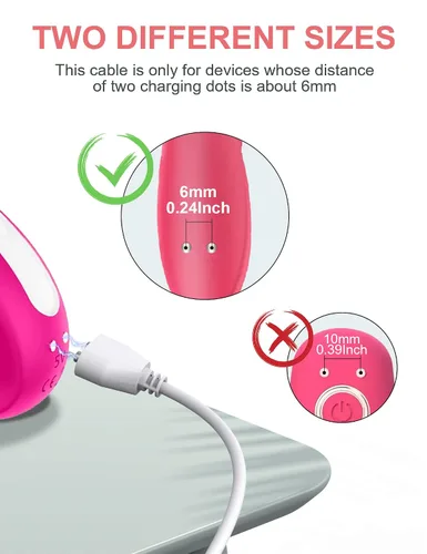Miniatura 5 de Cable de carga magnético USB CC de 2.6 pies para masajeadores, juguetes recargables, cepillos de dientes eléctricos, relojes, entrenador de perros